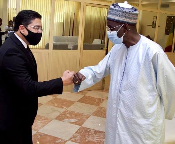 PRIMATURE | AUDIENCE : Le Premier ministre, Moctar Ouane, a reçu en audience le ministre marocain des Affaires Étrangères, de la coopération africaine et des marocains de l’étranger, SEM Nasser Bourita ce mardi 29 septembre 2020.