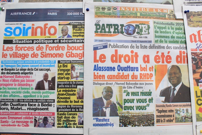 La liste des candidats retenus et recalés à la présidentielle au menu des journaux ivoiriens