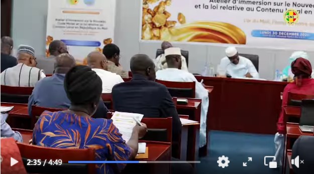 Conseil national de Transition : Atelier d'immersion sur le Code minier et la loi relative au Contenu Local.