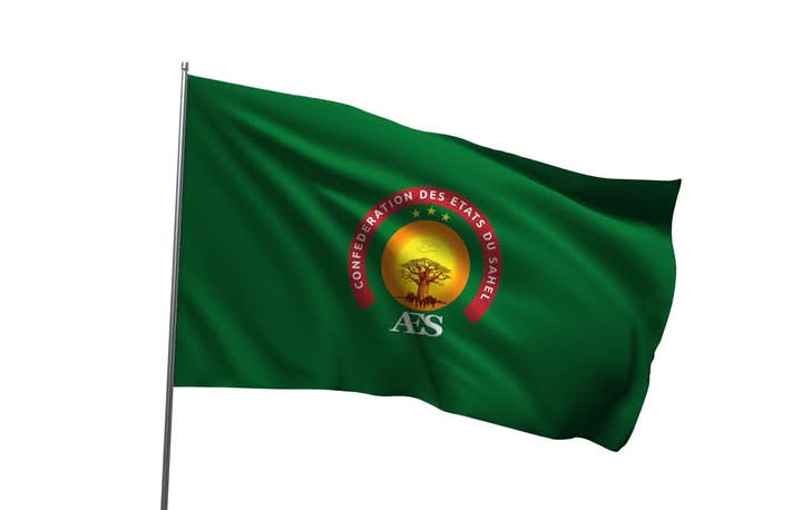 Lancement du drapeau de la Confédération des États du Sahel (AES)