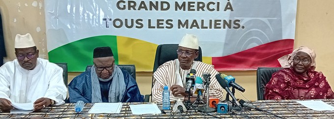 Choguel Maïga lors de la présentation du bilan du M5-RFP : 14 récriminations graves faites, 9 recommandations formulées et des perspectives dégagées