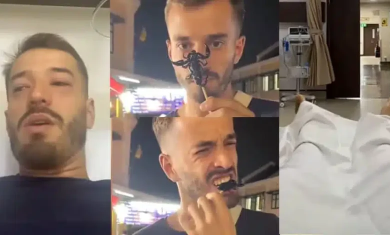 Un homme hospitalisé après avoir mangé un scorpion rôti dans une vidéo TikTok virale