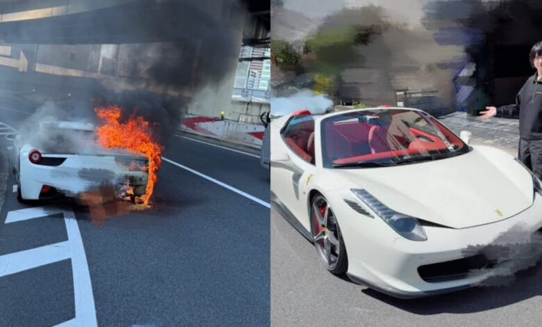 La Ferrari d’un homme prend feu 60 minutes après son achat