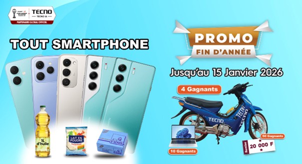 Offre Festive : Tecno lance sa « Promotion Nouvelle An » avec des cadeaux et une tombola exceptionnelle