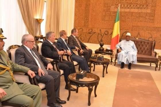Koulouba | Audiences: Le Président de la République, Son Excellence Monsieur Ibrahim Boubacar Keita, a reçu en audience ce lundi 20 Janvier 2020 au Palais de Koulouba, SEM Sabri Boukadem Premier ministre par intérim du Gouvernement Algérien et Ministre de