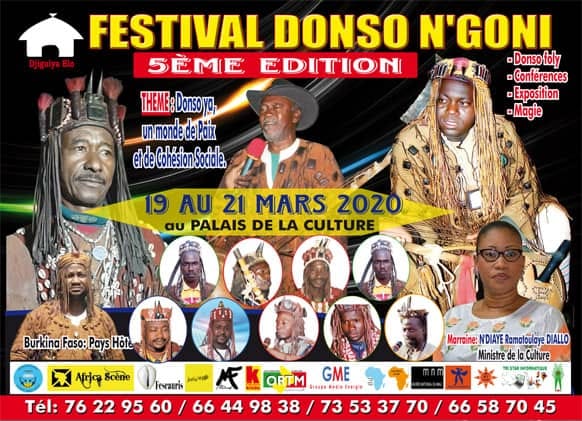 Festival de Donso N’ Goni : La 5ème édition se tiendra  du 19  au 21 mars  2020  au Palais  de  la Culture  Amadou Hampathé Ba