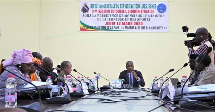 3ème session du Conseil d’Administration du Service National des Jeunes: Le défi de faire du SNJ un centre de référence en Afrique !