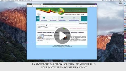 Vidéo | La recherche par circonscription qui permettrait de vérifier le cas de fraude décrié par l'opposition n'est plus disponible sur le site de la Délégation Générale aux Élections (DGE)