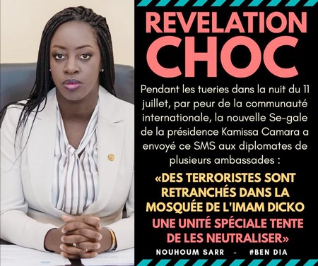 Message d’alerte envoyé par Kamissa Camara aux ambassades : Fakenews