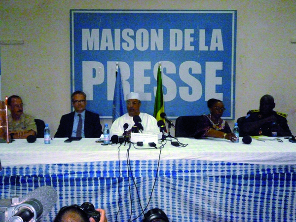 MAHAMAT SALEH ANNADIF, chef de la MINUSMA, à la conférence de presse, hier : « j’ose croire que les organes de la transition se mettront au travail pour qu’on puisse aller vers ce que tout le monde attend »