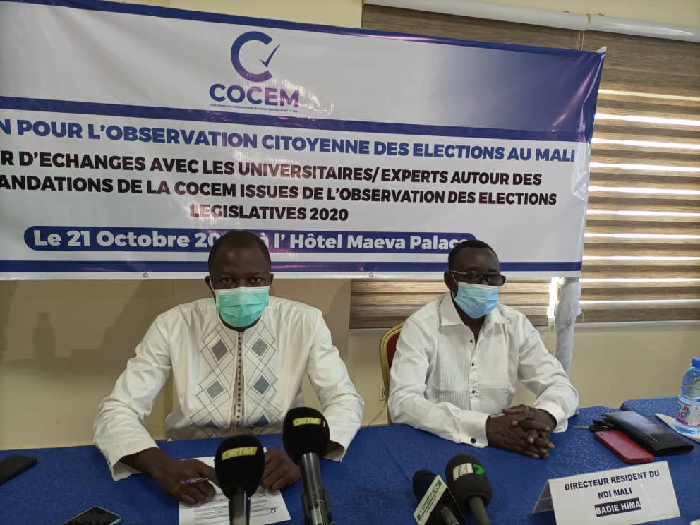 Recommandations de la COCEM issues  des législatives 2020 au Mali : La COCEM, les partenaires, les universitaires et experts en échange pour jauger le niveau d’acceptabilité de la mise en œuvre