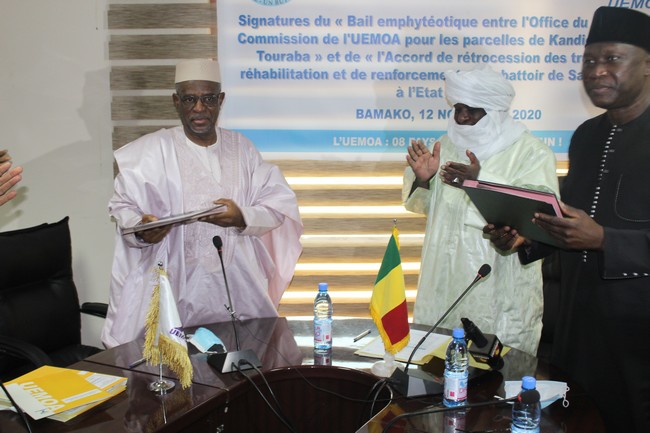 Agriculture et élevage: L'UEMOA signe avec le Mali un contrat de bail avec l'ON et la rétrocession de l'abattoir de Sabalibougou
