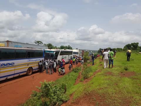 La route Bamako-Kayes Bloquée par les habitants à Kita.