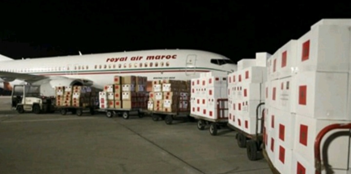 Aussitôt dit, aussitôt fait ! L’aide marocaine commence à être réceptionnée.