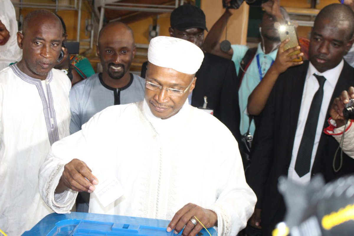 Le Candidat Aliou B Diallo, après son vote de ce matin