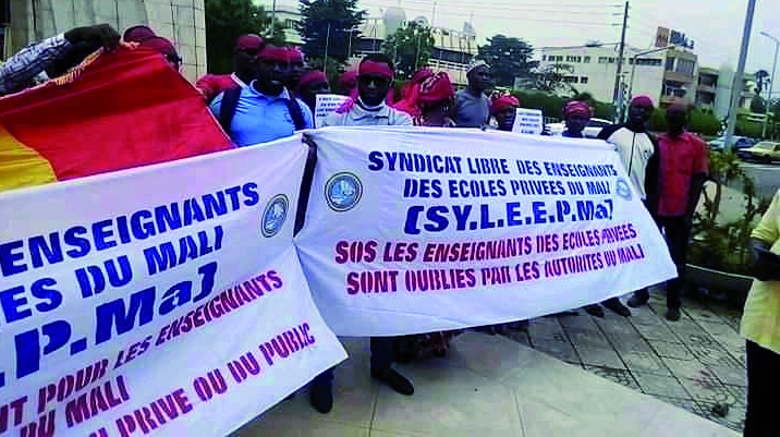 Bamako : Les enseignants des écoles privées manifestent pour exiger l’ouverture des classes