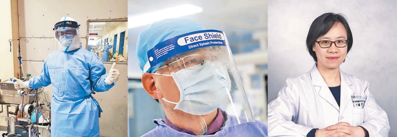 Après la guérison, des médecins ont mis de nouveau les combinaisons de protection.