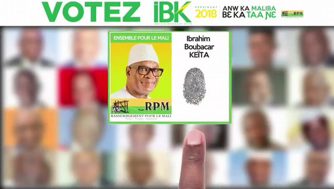 Élection présidentielle 2018 : Présentation de spécimen de bulletin de vote IBK