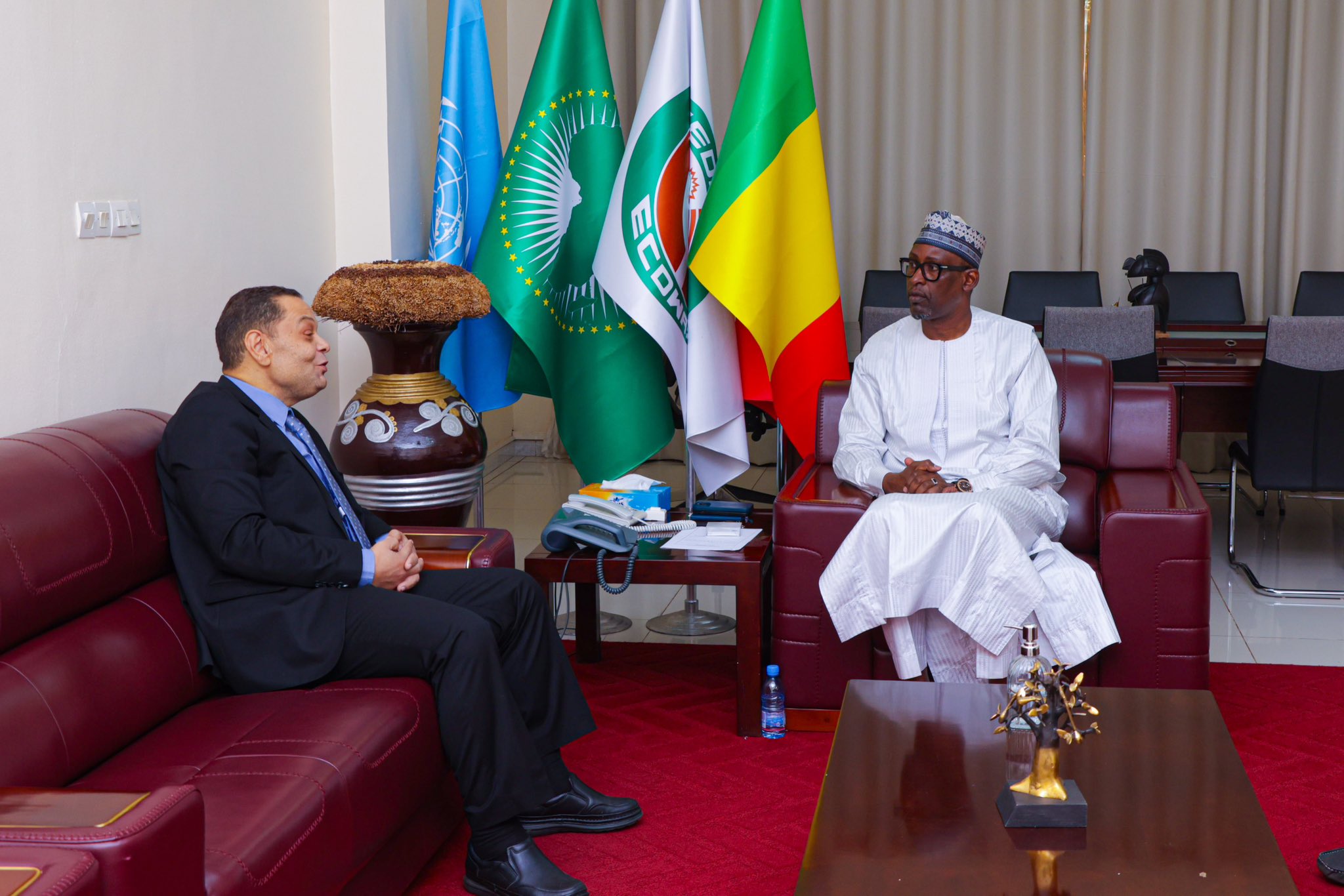 Diplomatie: Le ministre Diop reçoit l'ambassadeur palestinien au Mali 