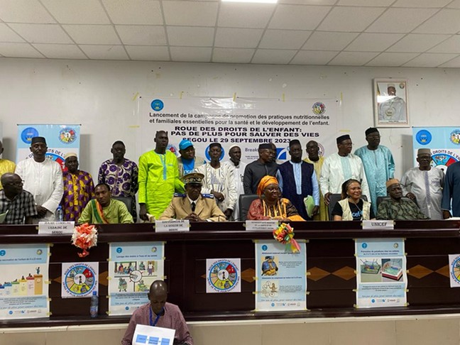 Pratiques nutritionnelles et familiales essentielles pour la santé et le développement de l’enfant : Campagne et promotion des droits des enfants de Ségou, Mopti et Tombouctou pendant 3mois