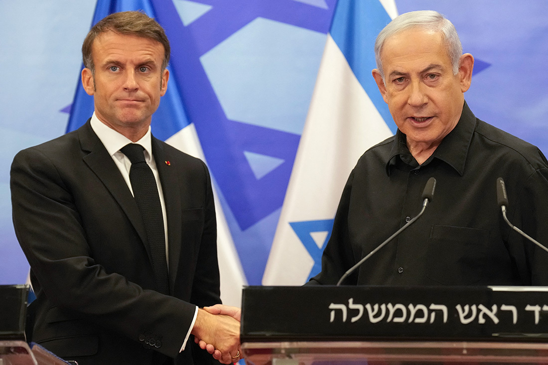 A Jérusalem, Macron propose une "coalition" internationale contre le Hamas