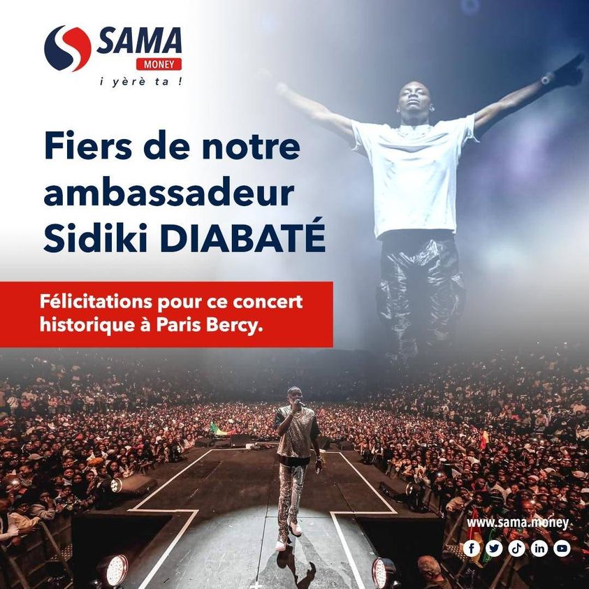 Message de félicitations de la Direction générale de SAMA Money à son Ambassadeur, Sidiki DIABATE.