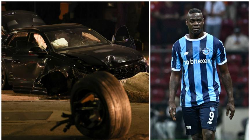 Le footballeur Mario Balotelli victime d’un accident de la route en Italie (vidéo)