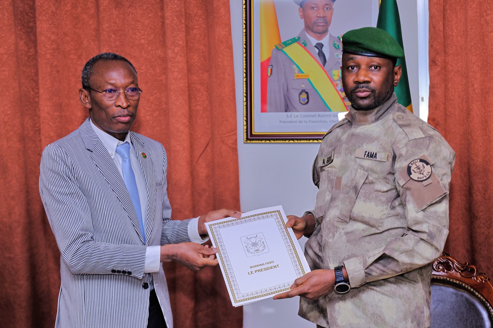 Mali-Burkina Faso: audience accordée au Premier ministre burkinabé par le Chef de l’Etat 