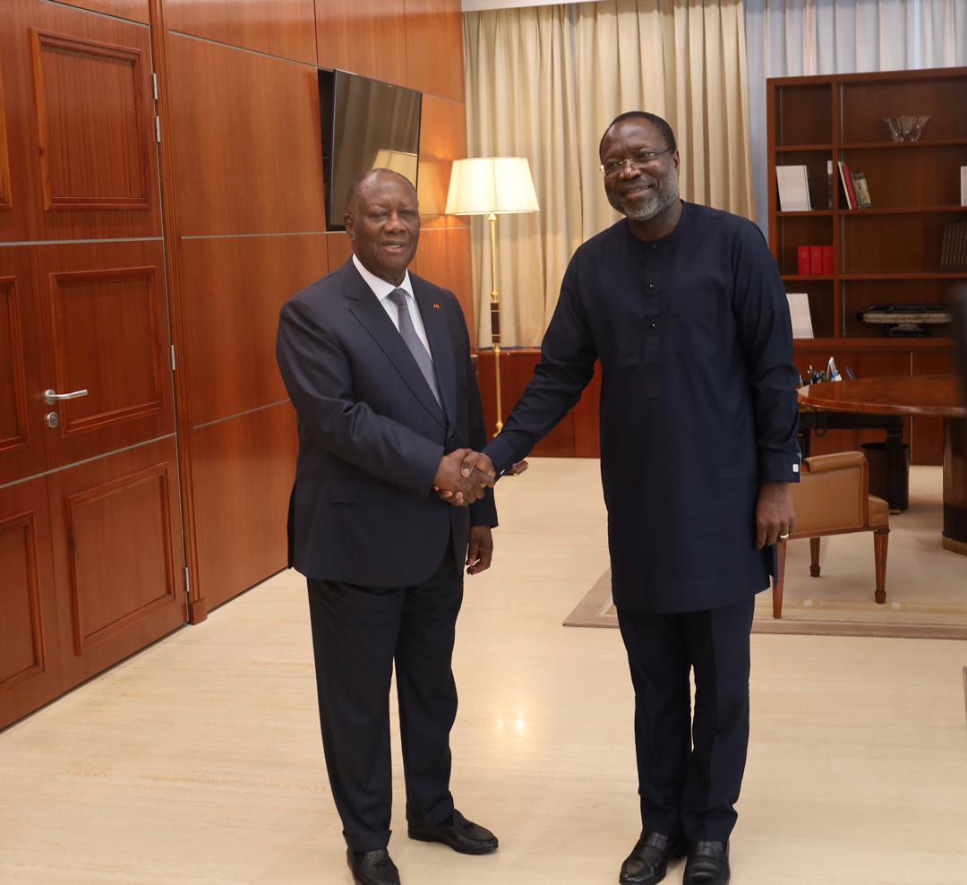 Visite de courtoisie du Président de la Commission de la CEDEAO au Président Ouattara