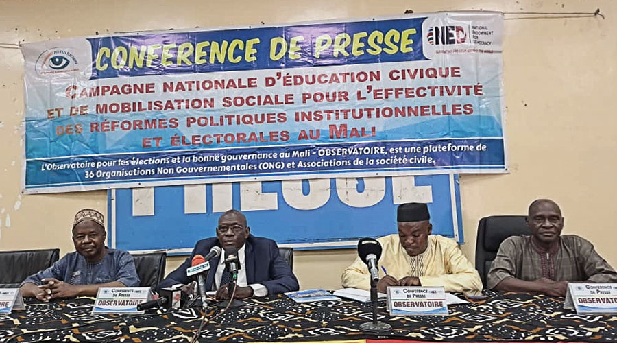Mali : L’Observatoire invite les autorités de la transition à communiquer sur la date de l’élection Présidentielle