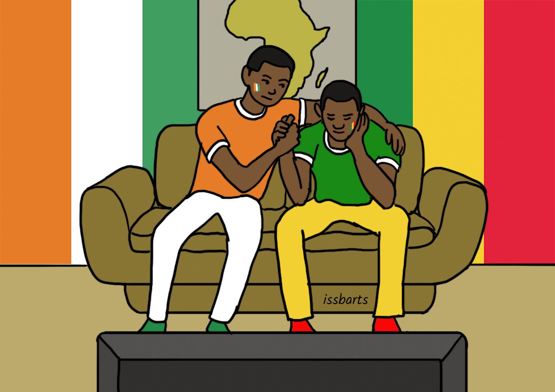 Caricature : Mali vs Côte d’Ivoire à la CAN, c’est la fraternité qui l’emporte.