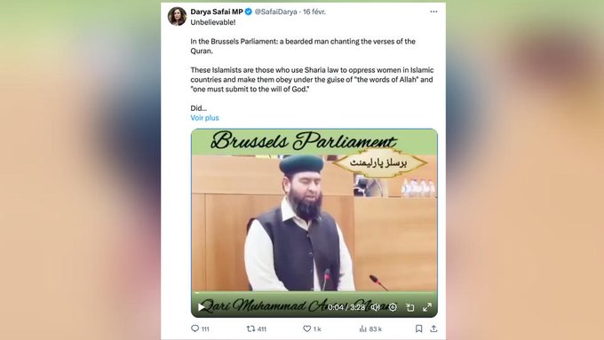 Belgique : un imam récite le Coran au sein du parlement bruxellois suscitant la polémique
