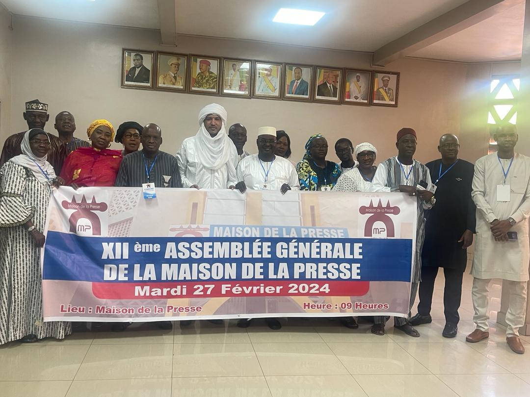 12ème Assemblée générale ordinaire élective de la Maison de la Presse: Bandiougou Danté est reconduit à la tête du comité de pilotage pour un mandat de 3 ans. 