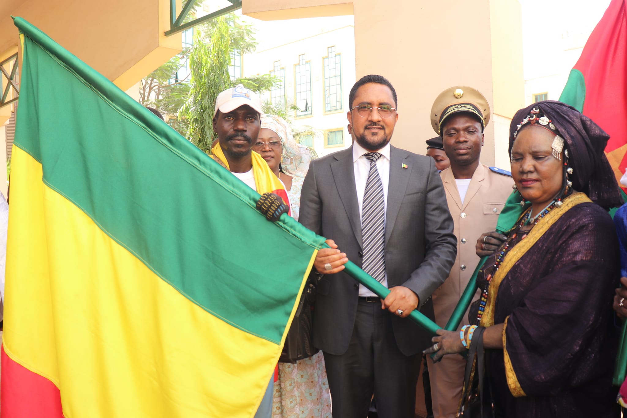 Accueil du marcheur Adama Tereta en provenance de Dakar 