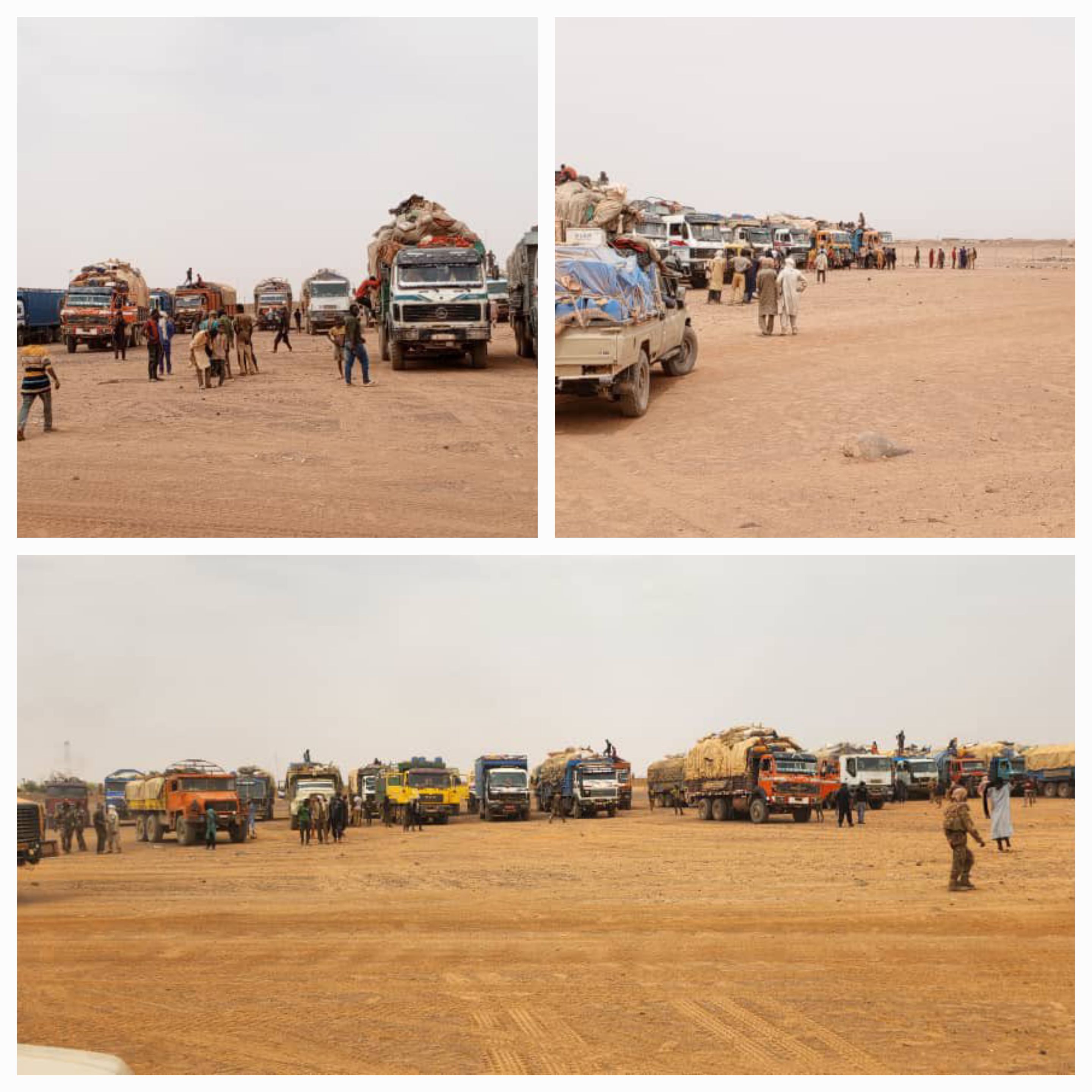 Menaka : Des camions chargés sont arrivés.