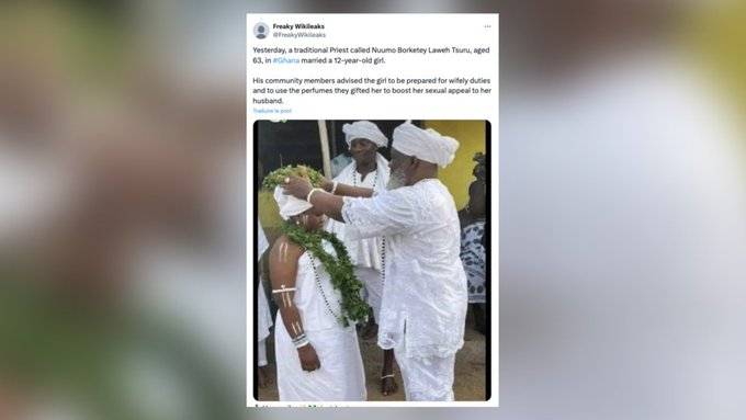 Ghana : le mariage d’une adolescente de 13 ans avec un prêtre de 63 ans scandalise