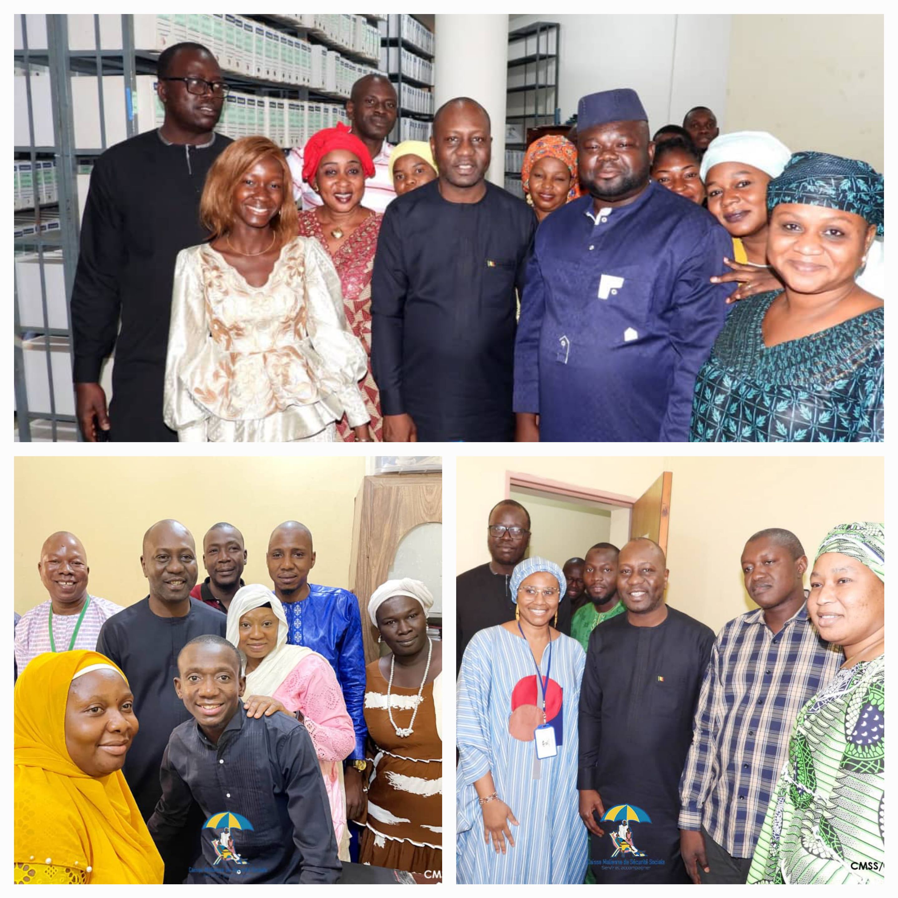 Sambé Sambé à la CMSS : quand le Directeur Général se déplace dans les bureaux de son personnel pour s’enquérir des conditions de travail tout en les encourageant à aller de l’avant.