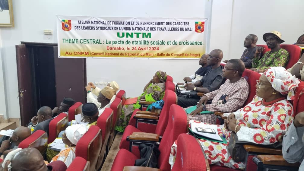 Pacte de stabilité sociale et de croissance : UNTM renforce les compétences de ses leaders syndicaux