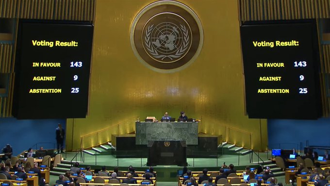 Guerre à Gaza: un vote massif mais symbolique à l'ONU en faveur de l'adhésion des Palestiniens