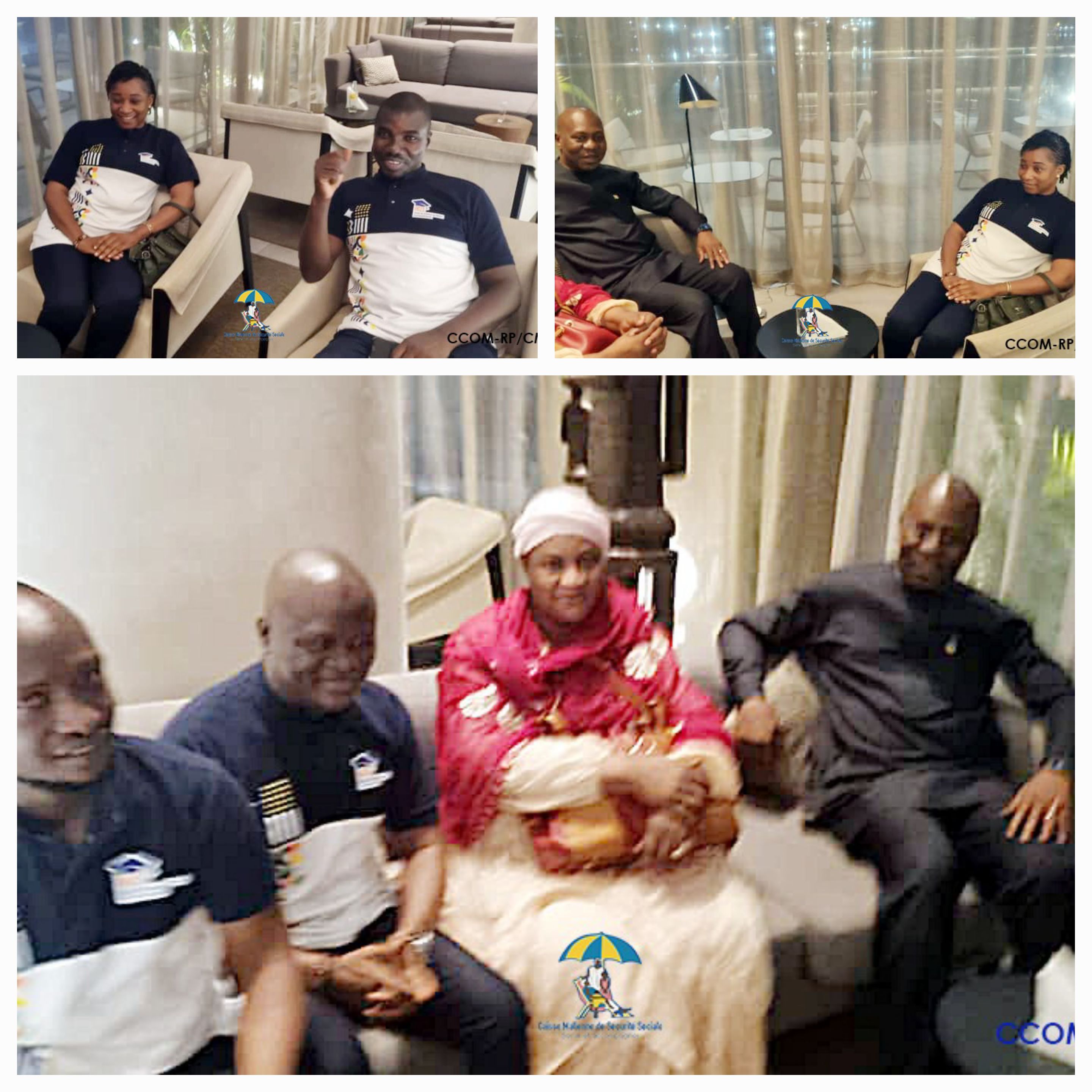 Les agents de la CMSS  en formation à  Abidjan à l’accueil leur  Directeur Général.