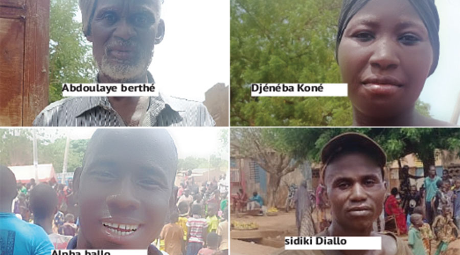 Ils ont dit après l’arrivée à Niéna