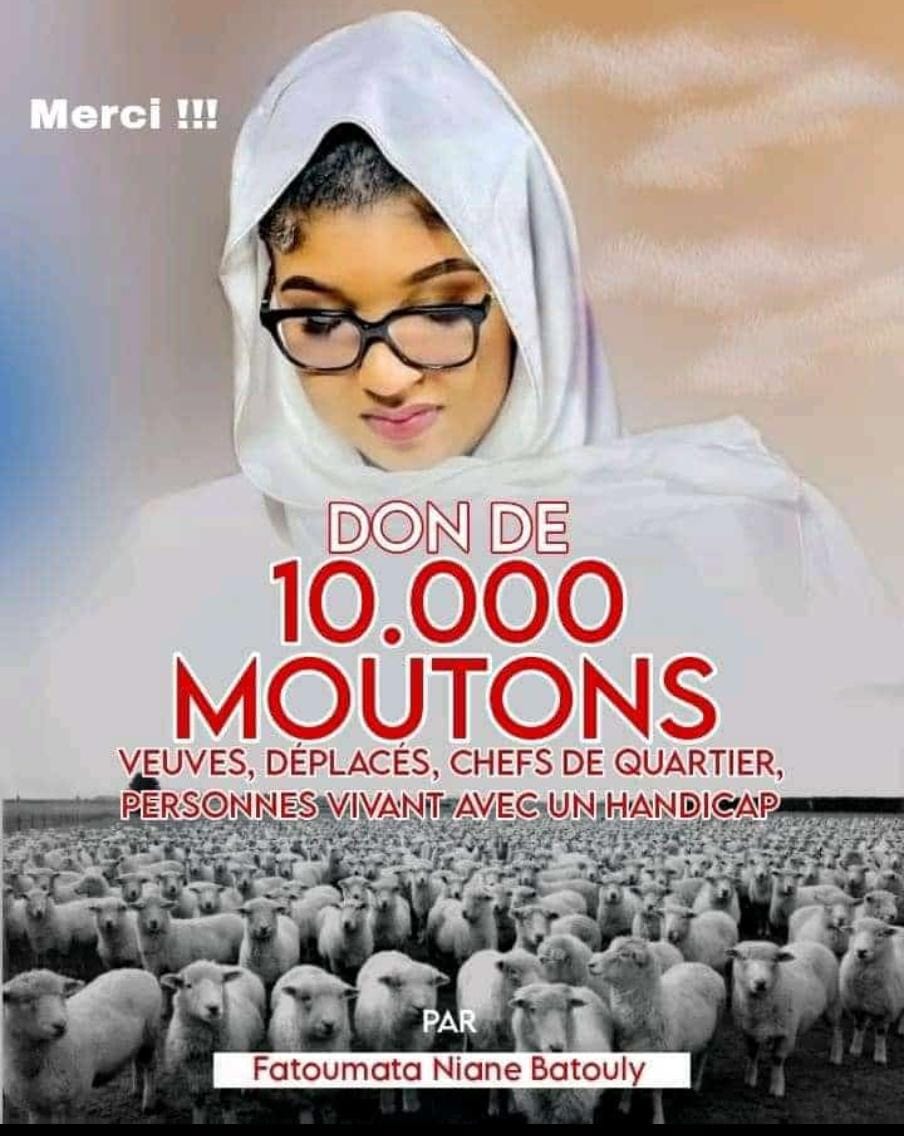 La Présidente Fatoumata Batouly Niane, CEo de Touly’S Groupe lance la distribution de 10. 000 béliers aux couches vulnérables.