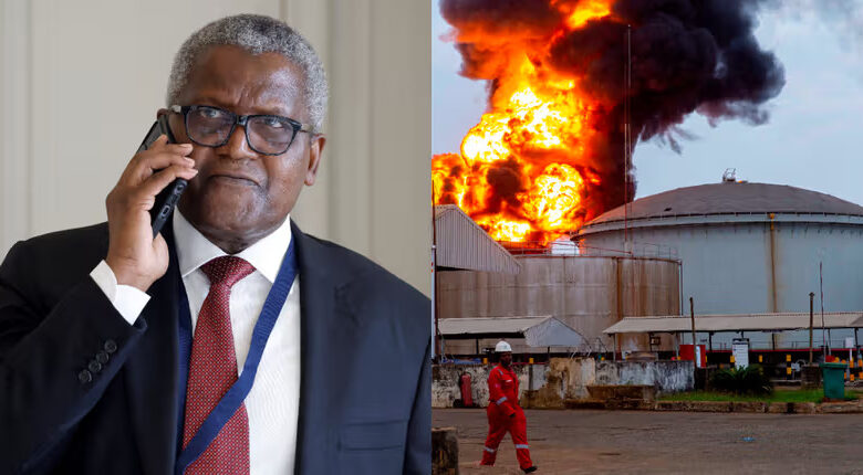 La raffinerie de Dangote touchée par un incendie