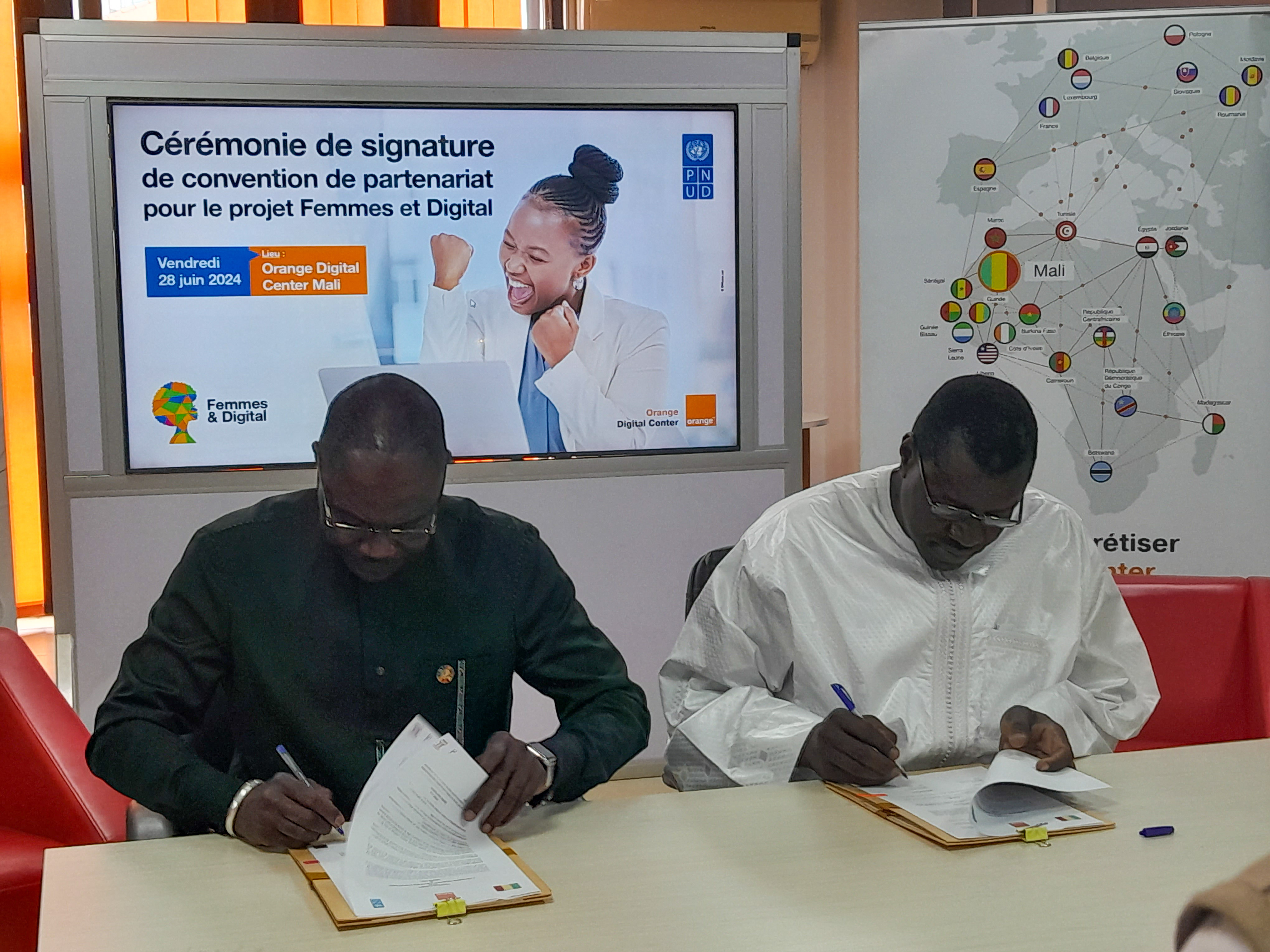 “Projet Femmes et Digital": Signature d'une convention de partenariat entre Orange Mali et le PNUD 
