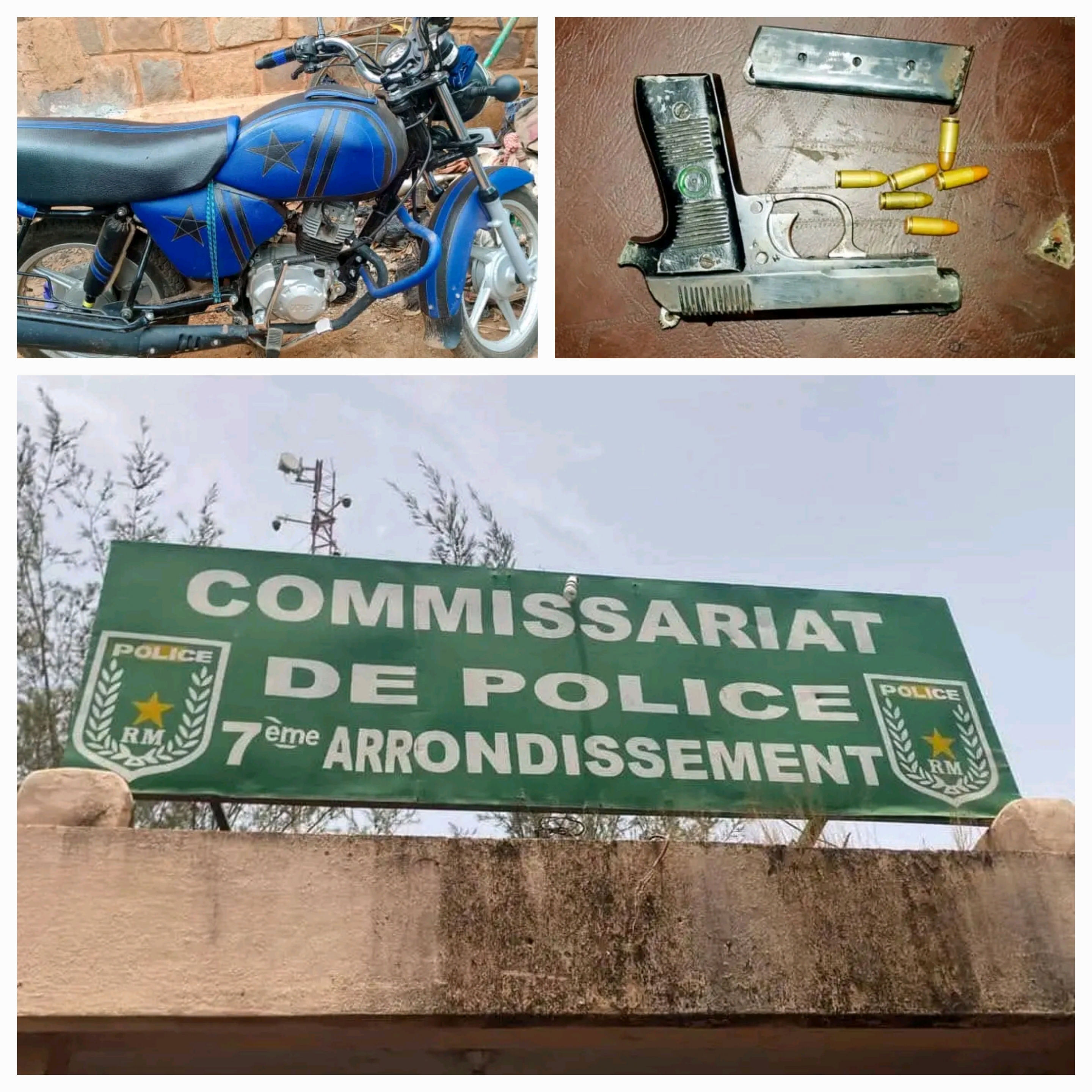 Bamako : Trois braqueurs épinglés en possession d’une arme à feu par le commissariat de police de Sogoniko