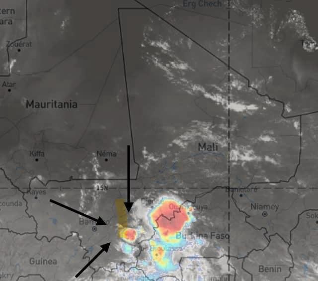 Prévision météorologique : Des orages accompagnés de pluies sont attendus dans certaines localités du Mali.