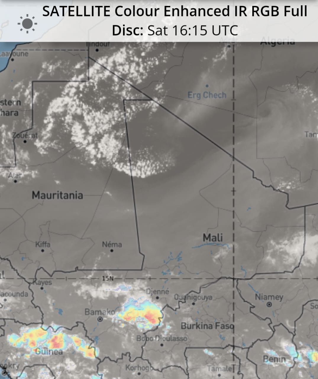 Prévision météorologique : la météo annonce la pluie dans plusieurs localités du Mali.