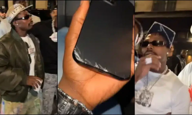 Asake accusé par un fan d’avoir cassé son iPhone 16 lors d’un selfie à Paris