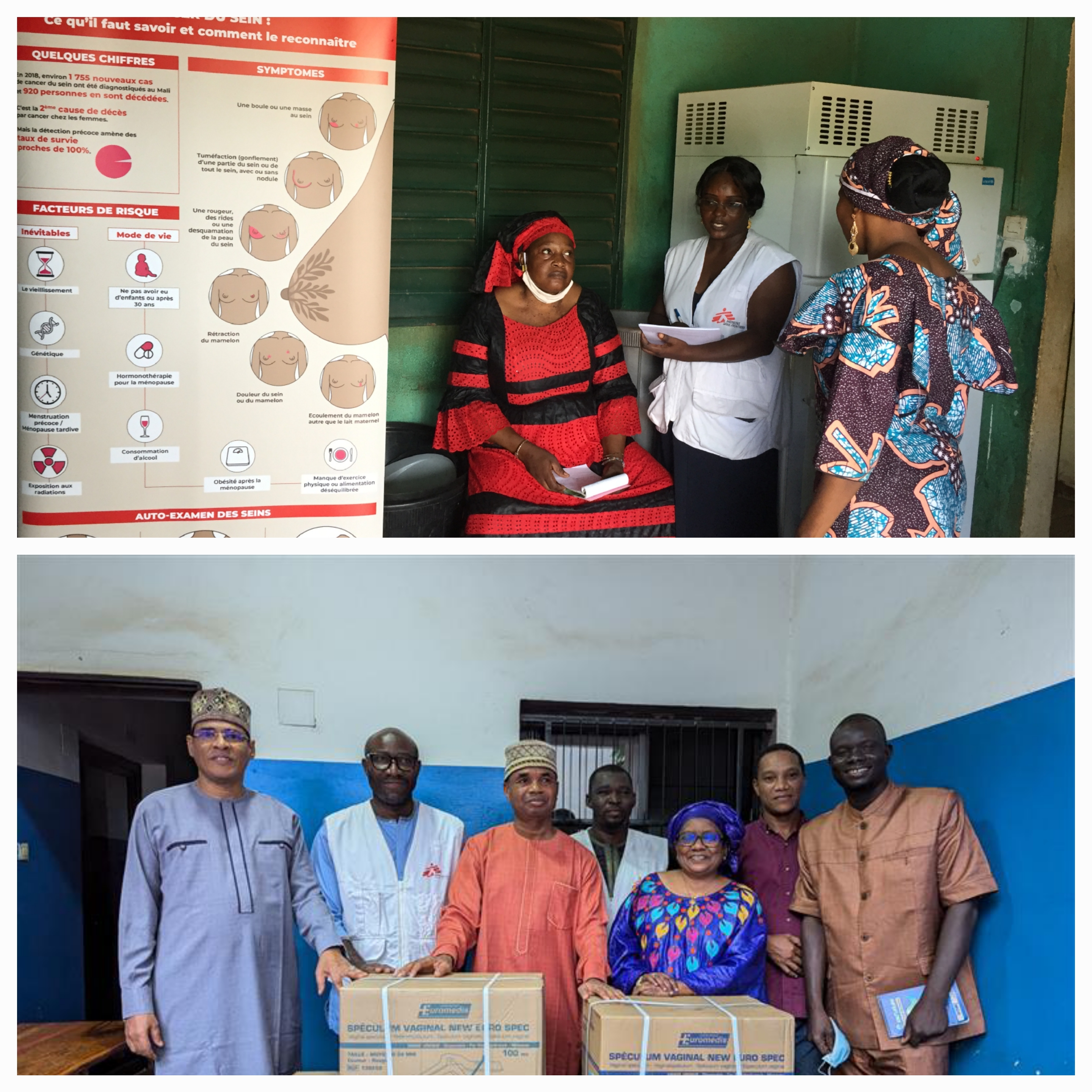 Lutte contre le cancer : MSF fait une donation d’intrants de dépistage au Ministère de la Santé et du développement Social. 