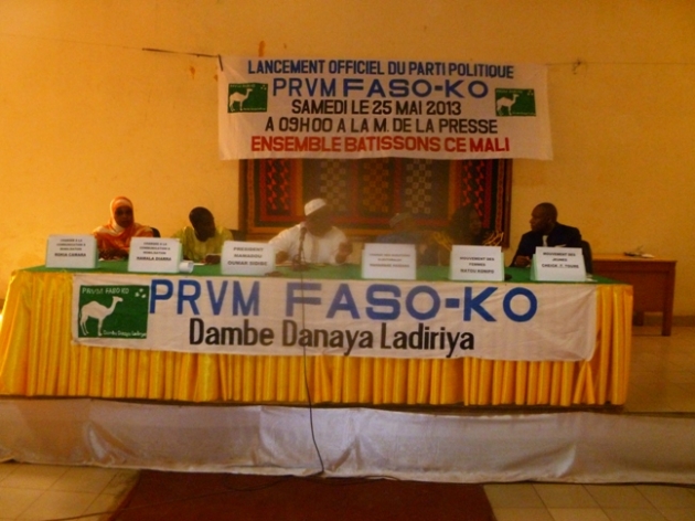 Les propositions du PRVM Fasoko sur la transition au Mali